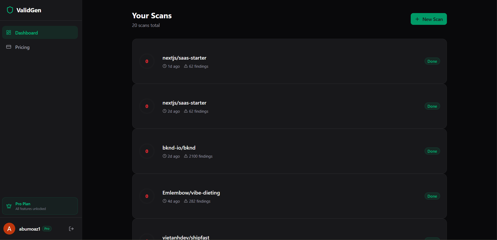 ValidGen.com — AI Code Security Scanner